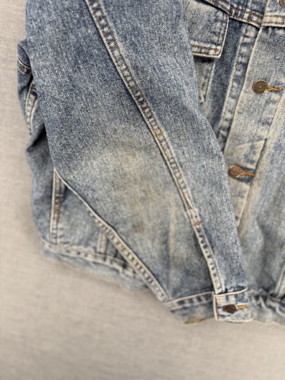 Vtg 90s Levis Blue Denim Jean Trucker Jacket Type 3 Mens L 70598 4891 Y2K - Picture 5 of 9